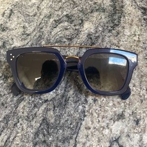 Celine Navy Blue With Gold Detail Sunglasses